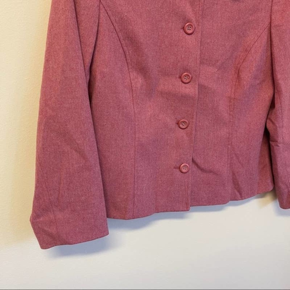 Pendleton Pink Button Front Blazer Wool Jacket 10p - image 7